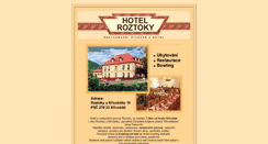 Desktop Screenshot of hotelroztoky.cz